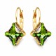 Auskari „Bizantijas Krusts (Peridot Scarabaeus Green)“ ar Swarovski® kristāliem