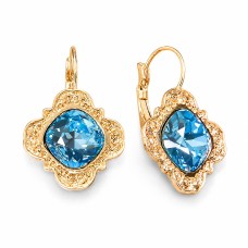 Earrings “Nostalgia III (Aquamarine Blue)” created with Crystals by Swarovski®