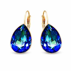 Earrings “Crystal Drop II (Bermuda Blue)” created with Crystals by Swarovski®