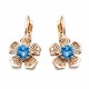Auskari „Krāsainais Greznums (Aquamarine Blue)“ ar Swarovski® kristāliem