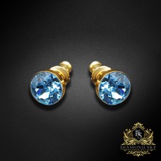 Auskari "Klasika (Aquamarine Blue)" ar Swarovski™ kristāliem