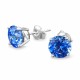 Sudraba auskari „Junona (Arctic Blue)“ ar Swarovski Zirconia Pure Brilliance kristāliem