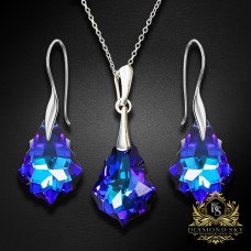 Sudraba komplekts "Baroka IV (Heliotrope)" ar Swarovski™ kristāliem