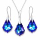 Sudraba komplekts „Baroka IV (Heliotrope)“ ar Swarovski™ kristāliem