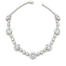 Kaklo papuošalas moterims DiamondSky „Vortex II“ su Swarovski kristalais