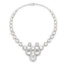 Kaklo papuošalas moterims DiamondSky „Bohemia (Sidabrinė)“ su Swarovski kristalais