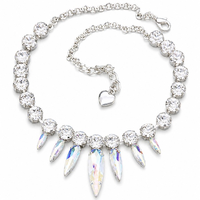 Kāzu kaklarota „Atlantis (Aurora Borealis)“ ar Swarovski® kristāliem