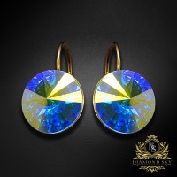 Auskari "Klaris II (Aurora Borealis)" ar Swarovski™ kristāliem