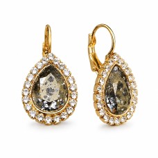 Auskari „Debesu Piliens (Gold Patina)“ ar Swarovski® kristāliem