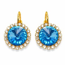 Auskari „Clarice (Aquamarine Blue)“ ar Swarovski® kristāliem