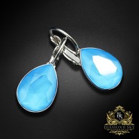 Auskari "Kristāla Lāse (Summer Blue)" ar Swarovski™ kristāliem