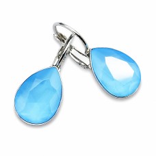 Earrings “Crystal Drop (Summer Blue)” created with Crystals by Swarovski®