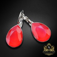 Auskari "Kristāla Lāse (Royal Red)" ar Swarovski™ kristāliem