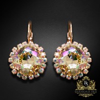 Auskari "Apžilbinošs Mirdzums III (Luminous Green)" ar Swarovski™ kristāliem