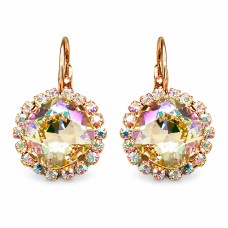 Earrings “Glare III (Luminous Green)” created with Crystals by Swarovski®
