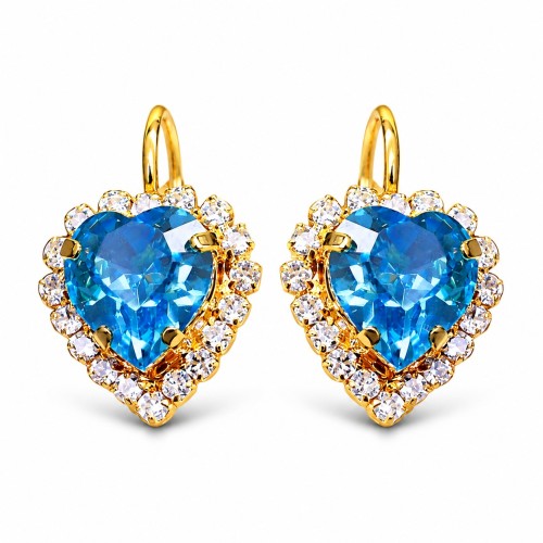 Auskari „Okeāna Sirds (Aquamarine Blue)“