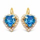 Auskari „Okeāna Sirds (Aquamarine Blue)“ ar Swarovski® kristāliem