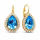 Auskari „Debesu Piliens (Aquamarine Blue)“ ar Swarovski® kristāliem