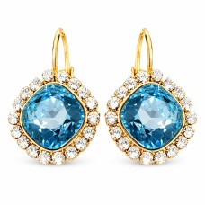 Earrings “Glare III (Aquamarine Blue)” created with Crystals by Swarovski®