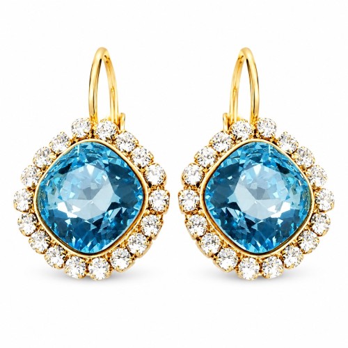 Auskari „Žilbinošais Mirdzums III (Aquamarine Blue)“
