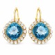 Auskari „Žilbinošais Mirdzums III (Aquamarine Blue)“ ar Swarovski® kristāliem