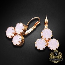 Auskari "Kristāla Lēdija II (Rose Water Opal)" ar Swarovski™ kristāliem