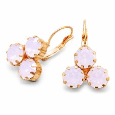 Auskari „Kristāla Lēdija II (Rose Water Opal)“ ar Swarovski™ kristāliem