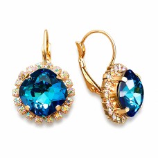 Auskari „Apžilbinošs Mirdzums III (Bermuda Blue)“ ar Swarovski™ kristāliem