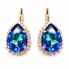 Earrings “Celestial Drop III (Bermuda Blue)” created with Crystals by Swarovski®