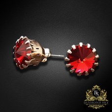 Auskari "Vintāžš VII (Scarlet)" ar Swarovski™ kristāliem