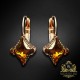 Auskari "Kristāla Rombs II (Topaz Dorado)" ar Swarovski™ kristāliem