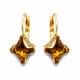 Auskari „Kristāla Rombs II (Topaz Dorado)“ ar Swarovski® kristāliem