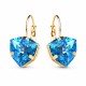 Auskari „Bermudu Trīsstūris (Aquamarine Blue)“ ar Swarovski® kristāliem