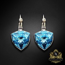 Auskari "Bermudu Trīsstūris (Aquamarine Blue)" ar Swarovski™ kristāliem