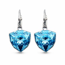 Auskari „Bermudu Trīsstūris (Aquamarine Blue)“ ar Swarovski™ kristāliem