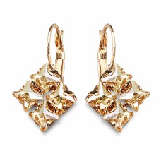 Auskari „Kristāla Viesulis (Golden Shadow)“ ar Swarovski® kristāliem