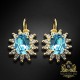 Auskari "Ferro (Aquamarine Blue)" ar Swarovski™ kristāliem