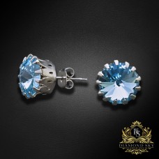 Auskari "Vintāžš VII (Aquamarine Blue)" ar Swarovski™ kristāliem