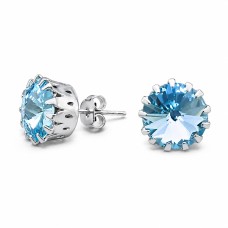 Auskari „Vintage VII (Aquamarine Blue)“ ar Swarovski® kristāliem