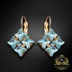 Auskari "Kristāla Viesuļvētra (Aquamarine Blue)" ar Swarovski™ kristāliem