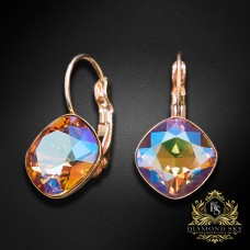 Auskari "Apžilbinošs Mirdzums IV (Light Colorado Topaz Shimmer)" ar Swarovski™ kristāliem