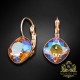 Auskari "Apžilbinošs Mirdzums IV (Light Colorado Topaz Shimmer)" ar Swarovski™ kristāliem