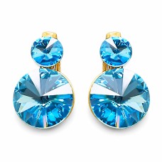 Auskari „Clarice IV (Aquamarine Blue)“ ar Swarovski® kristāliem
