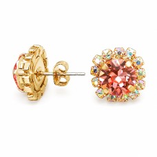 Auskari „Krāšņums III (Rose Peach)“ ar Swarovski™ kristāliem