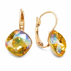 Earrings “Glare IV (Light Topaz Shimmer)” created with Crystals by Swarovski®