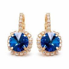 Earrings “Clarice VII” (Sapphire) dazzling with Crystals by Swarovski®