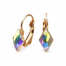 Auskari „Kristāla Rombs IV (Aurora Borealis)“ ar Swarovski® kristāliem