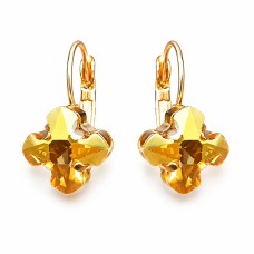 Auskari „Bizantijas Krusts (Metallic Sunshine)“ ar Swarovski™ kristāliem