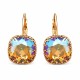 Auskari „Vintage V (Light Colorado Topaz Shimmer)“ ar Swarovski® kristāliem