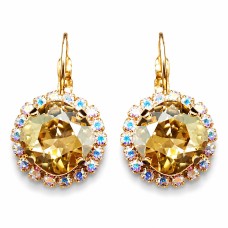 Auskari „Apžilbinošs Mirdzums III (Golden Shadow)“ ar Swarovski™ kristāliem